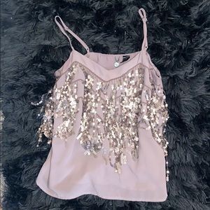 BKE Purple Tank w/ Sequins - Size S